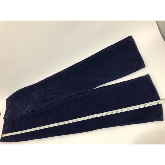 Sears Vintage Womens Size 12 Navy Blue Corduroy Pants 26" Waist Bootcut Boho - Picture 4 of 11